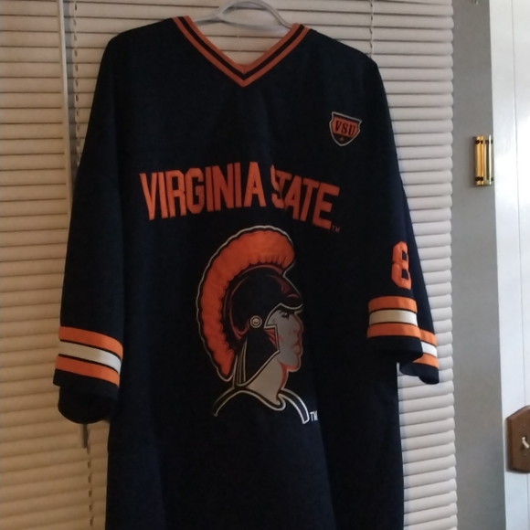 Virginia state Trojan jersey number 82 size 3x color Navy - Picture 1 of 4